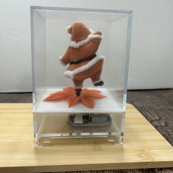 Vintage Christmas Santa Claus Rotating Music Box Santa Clause Coming to Town - Picture 3 of 11